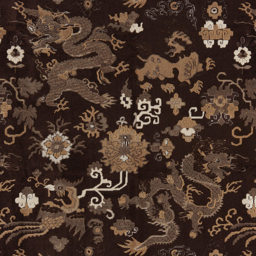BRUNSCHWIG & FILS - LE DRAGON VELVET- UMBER - Fabric by the Yard UMBER
