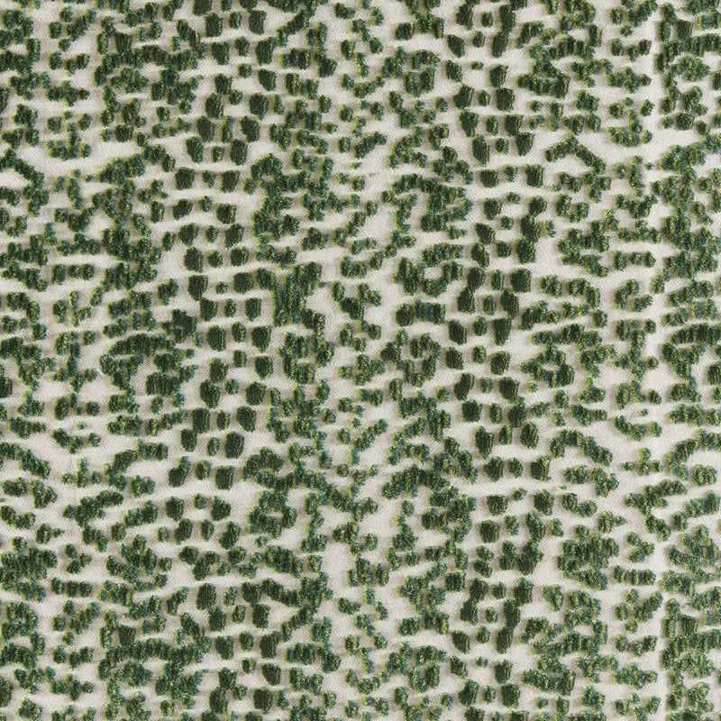BRUNSCHWIG & FILS - LES TOUCHES VELVET- GREEN - Fabric by the Yard GREEN