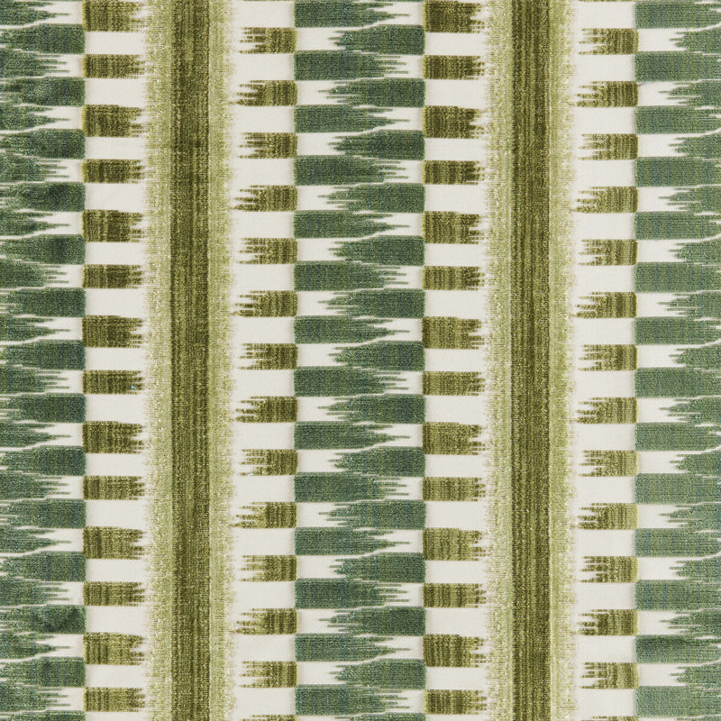 BRUNSCHWIG & FILS - FLAMME VELVET- LEAF - Fabric by the Yard LEAF