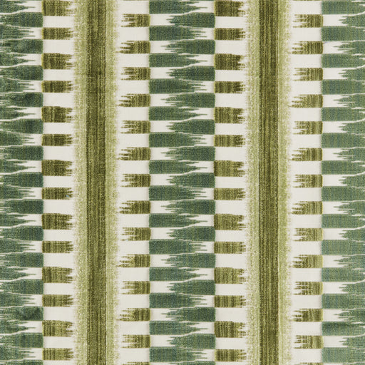 BRUNSCHWIG & FILS - FLAMME VELVET- LEAF - Fabric by the Yard LEAF