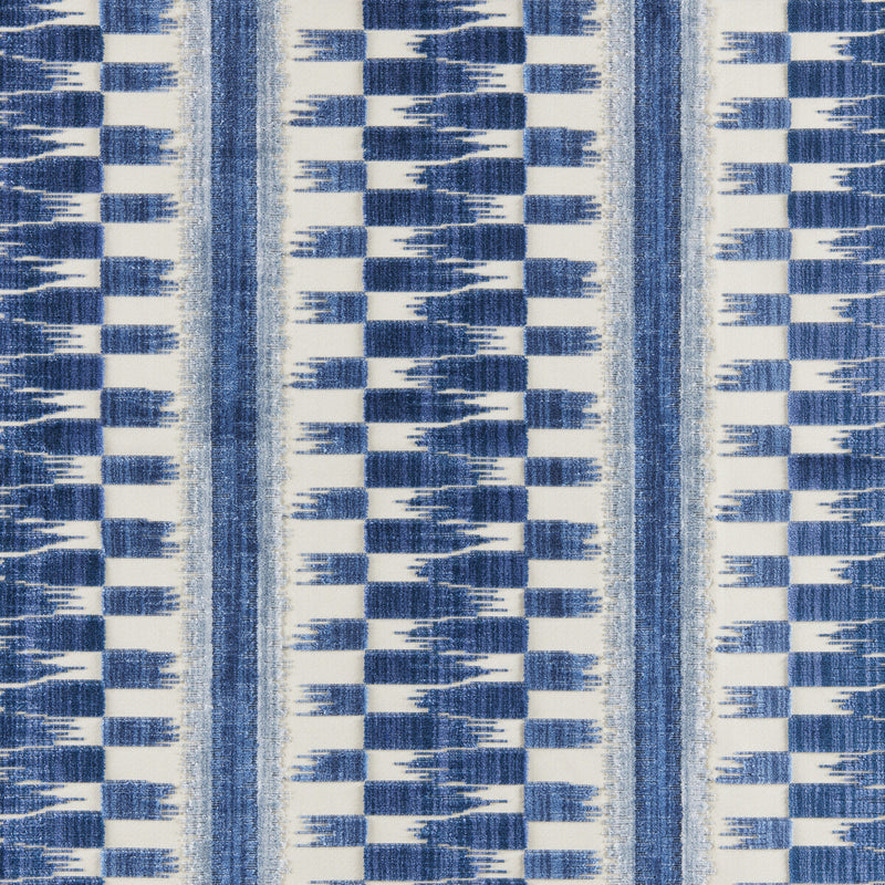 BRUNSCHWIG & FILS - FLAMME VELVET- BLUE - Fabric by the Yard BLUE