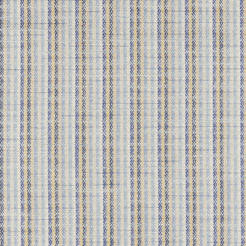 BRUNSCHWIG & FILS - MORET WEAVE- BLUE/GOLD - Fabric by the Yard BLUE/GOLD