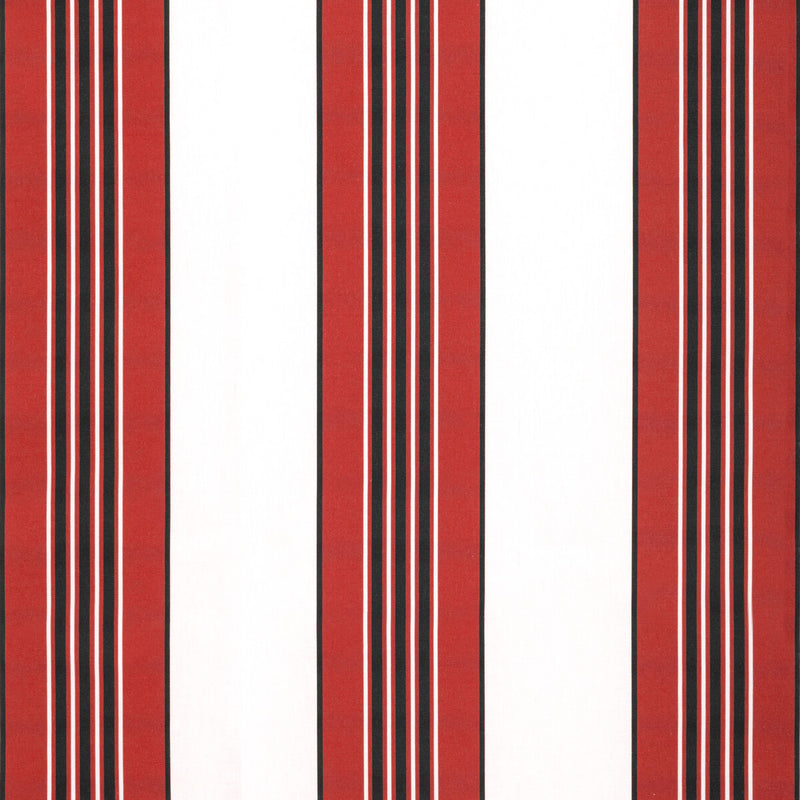 BRUNSCHWIG & FILS - RAYURE MARCELLIN- ROUGE - Fabric by the Yard ROUGE