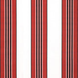 BRUNSCHWIG & FILS - RAYURE MARCELLIN- ROUGE - Fabric by the Yard