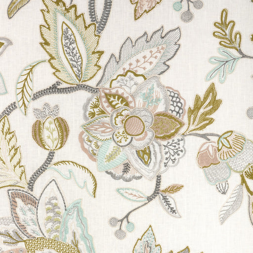 BRUNSCHWIG & FILS - SIERRE EMB- LAGOON - Fabric by the Yard LAGOON