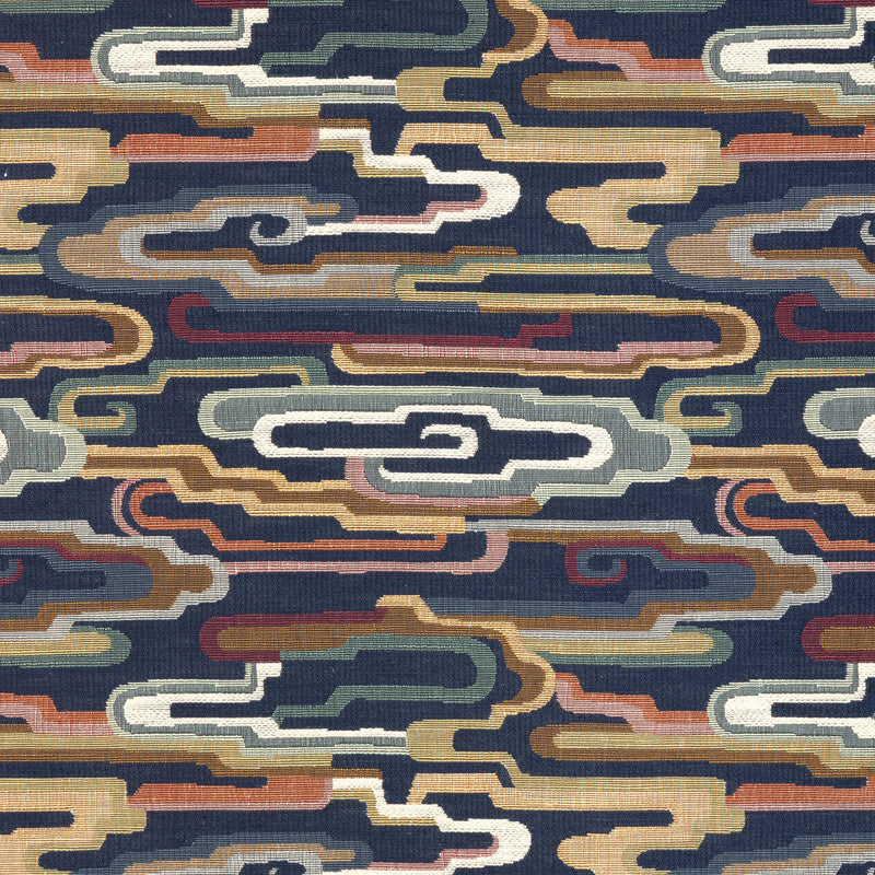 BRUNSCHWIG & FILS - NUAGE TAPESTRY- NAVY - Fabric by the Yard NAVY