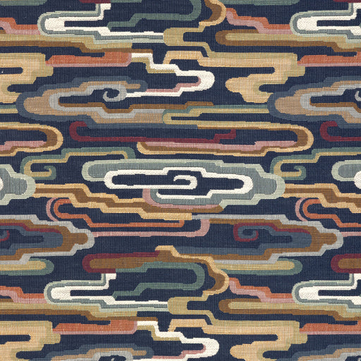 BRUNSCHWIG & FILS - NUAGE TAPESTRY- NAVY - Fabric by the Yard NAVY