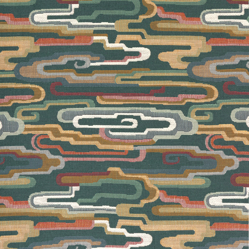 BRUNSCHWIG & FILS - NUAGE TAPESTRY- GREEN - Fabric by the Yard GREEN