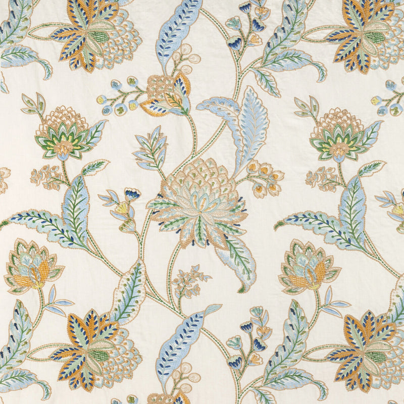 BRUNSCHWIG & FILS - TROPEZ EMB- POOL - Fabric by the Yard POOL