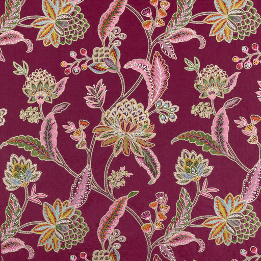 BRUNSCHWIG & FILS - TROPEZ EMB- PLUM - Fabric by the Yard PLUM