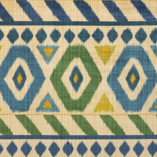 BRUNSCHWIG & FILS - UZBEK VELVET- GREEN/BLUE - Fabric by the Yard GREEN/BLUE