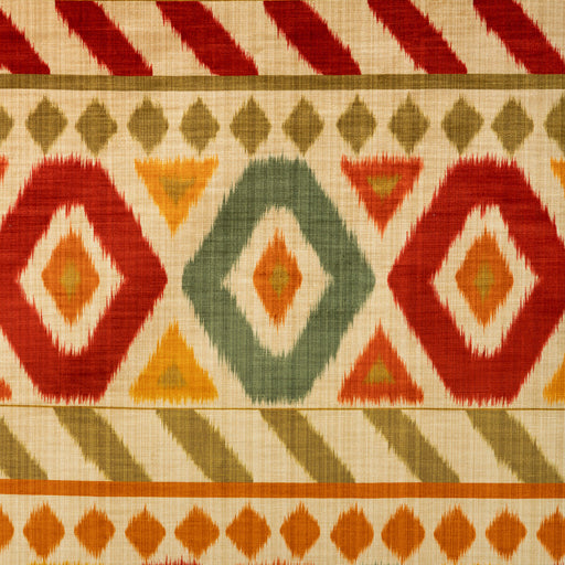 BRUNSCHWIG & FILS - UZBEK VELVET- GREEN/RED - Fabric by the Yard GREEN/RED