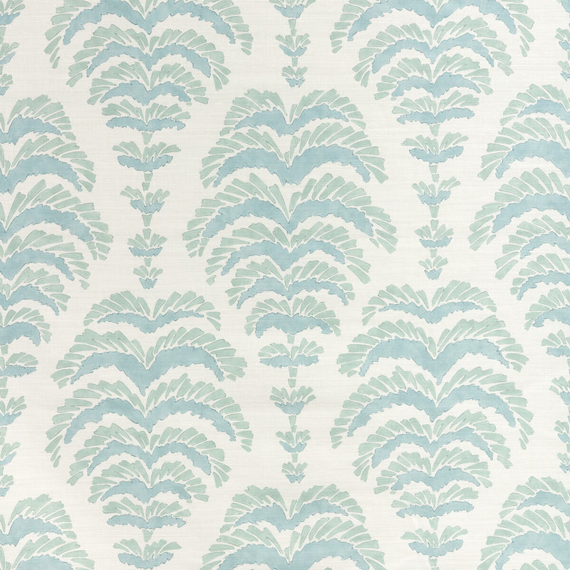 BRUNSCHWIG & FILS - PONCHETTE PRINT- AQUA - Fabric by the Yard - 8025128_13