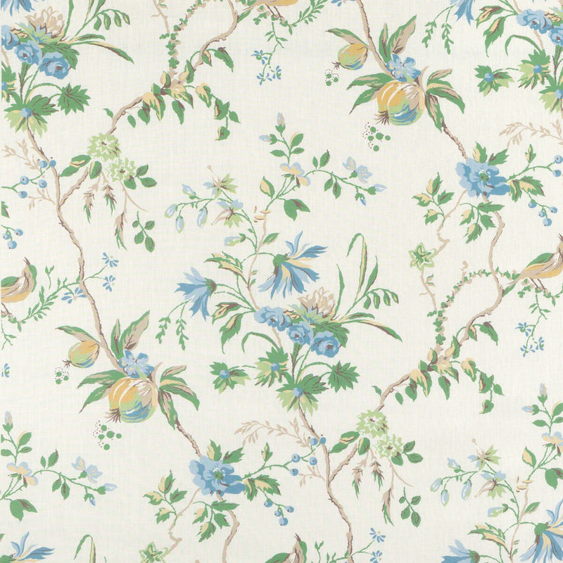 BRUNSCHWIG & FILS - LOCKLIN PRINT- LAGOON - Fabric by the Yard - 8025131_153