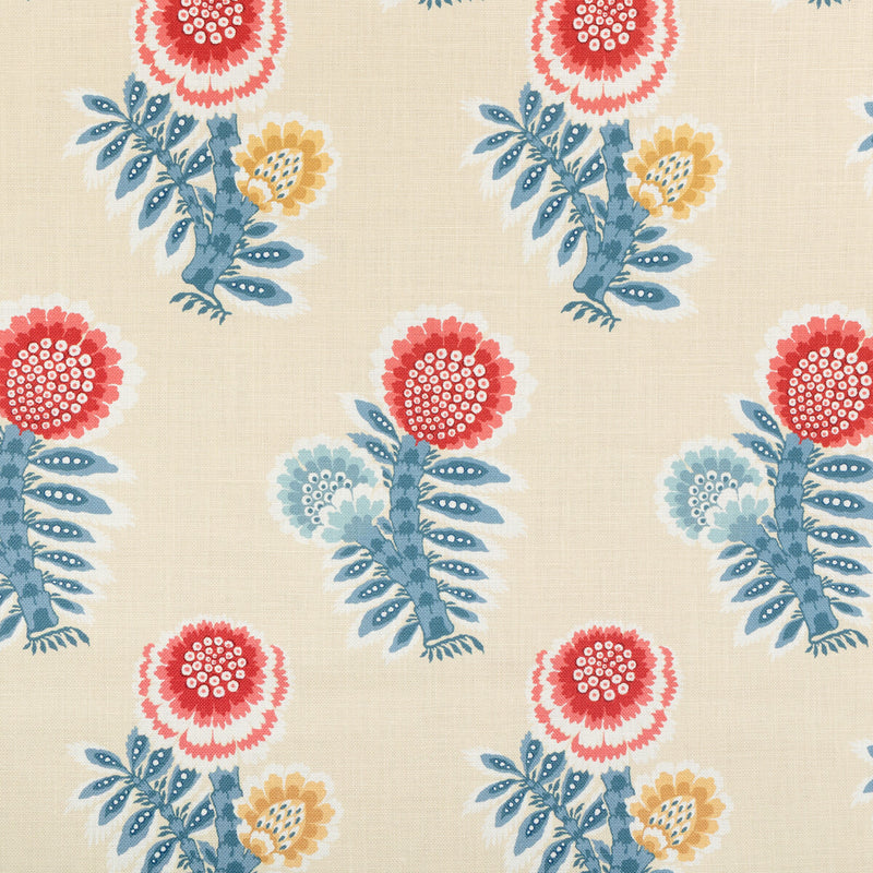 BRUNSCHWIG & FILS - KUMALY PRINT- RED/BLUE - Fabric by the Yard - 8025132_195