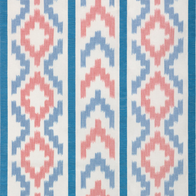BRUNSCHWIG & FILS - SARLAT WARP PRINT- RED/BLUE - Fabric by the Yard - 8025135_195