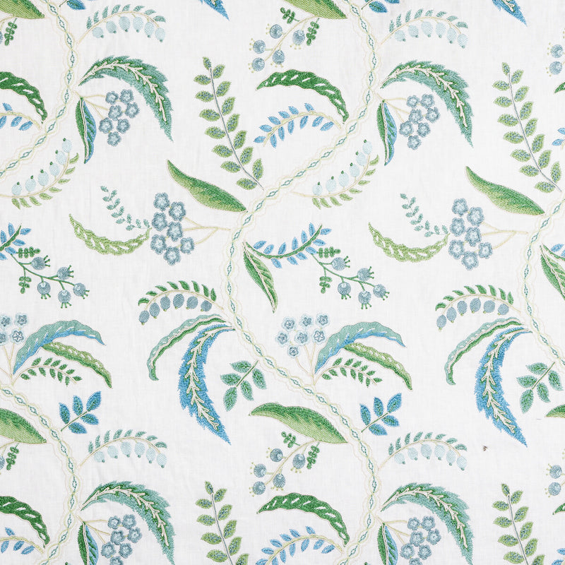 BRUNSCHWIG & FILS - GENIVE EMB- LAGOON - Fabric by the Yard - 8025136_153