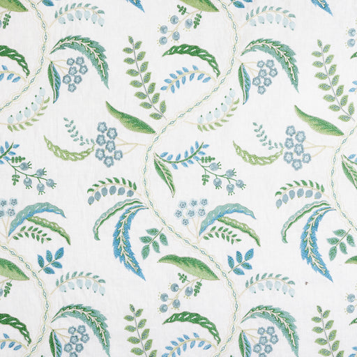 BRUNSCHWIG & FILS - GENIVE EMB- LAGOON - Fabric by the Yard - 8025136_153
