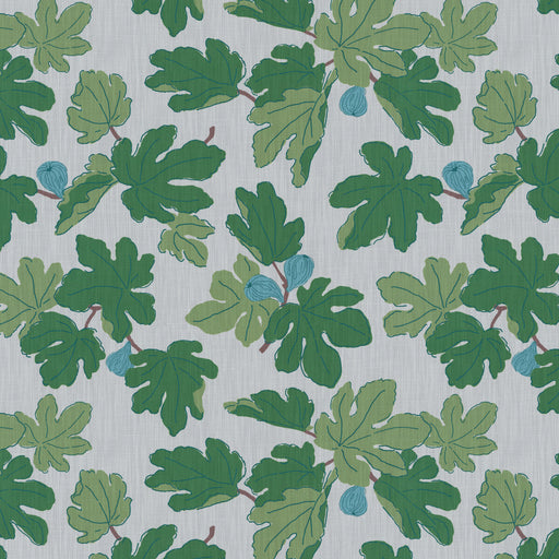 BRUNSCHWIG & FILS - FIGUIER OUTDOOR - AQUA/LEAF - Fabric By The YARD