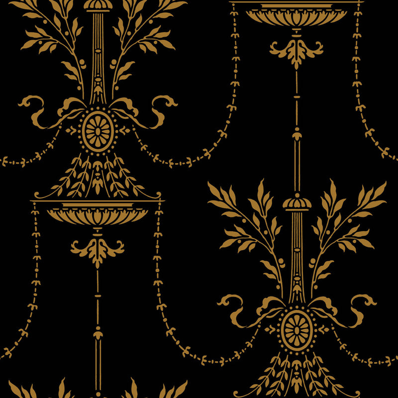 COLE & SON - DORSET- NOIR - Wallcovering by the Roll NOIR