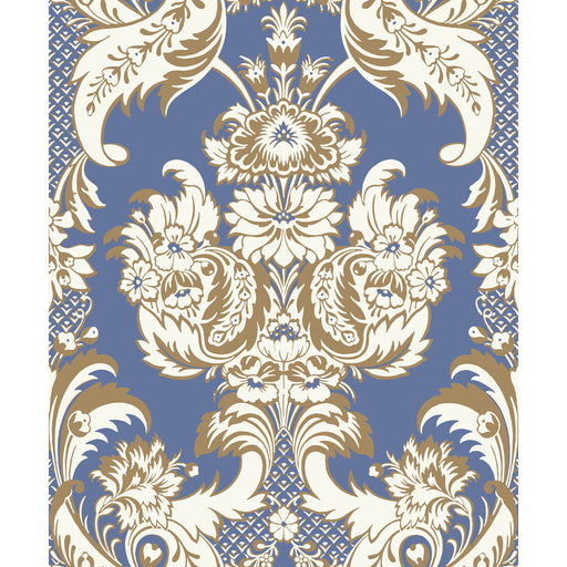 COLE & SON - WYNDHAM- BLUE AND GOLD - Wallcovering by the Roll BLUE AND GOLD