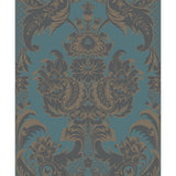 COLE & SON - WYNDHAM- TEAL AND CHARCOAL - Wallcovering by the Roll