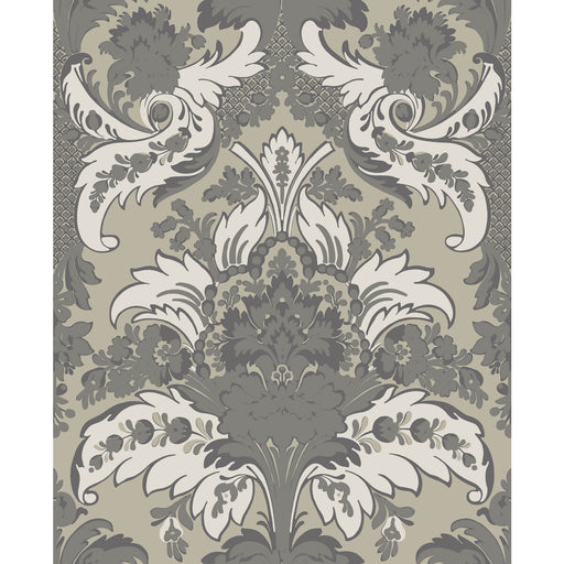 COLE & SON - ALDWYCH- SILVER AND WHITE - Wallcovering by the Roll SILVER AND WHITE