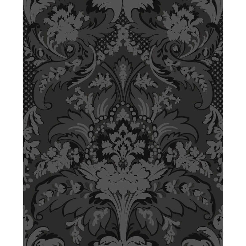 COLE & SON - ALDWYCH- BLACK AND GRAPHITE - Wallcovering by the Roll BLACK AND GRAPHITE