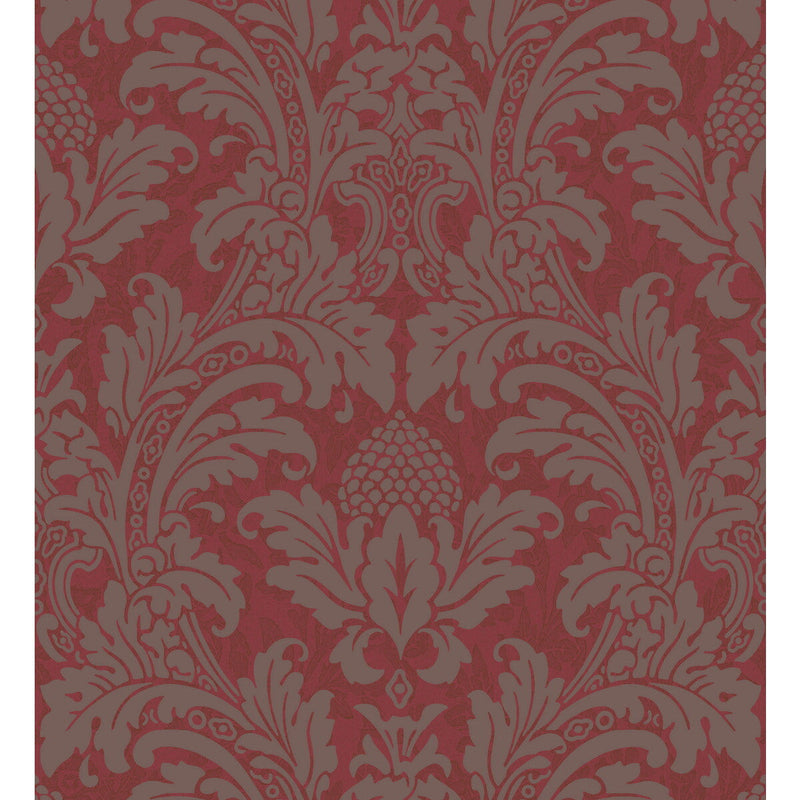 COLE & SON - BLAKE- RED AND SILVER - Wallcovering by the Roll RED AND SILVER