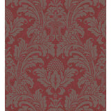 COLE & SON - BLAKE- RED AND SILVER - Wallcovering by the Roll