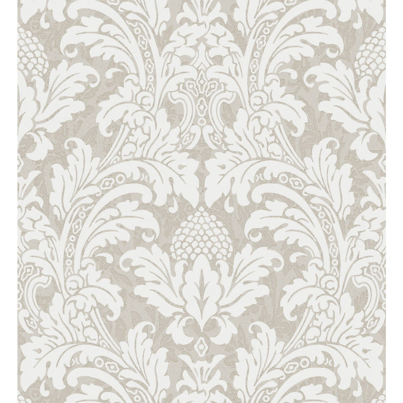 COLE & SON - BLAKE- WHITE AND SILVER - Wallcovering by the Roll WHITE AND SILVER
