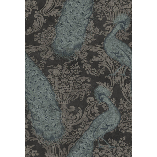 COLE & SON - BYRON- TEAL AND GRAPHITE - Wallcovering by the Roll TEAL AND GRAPHITE