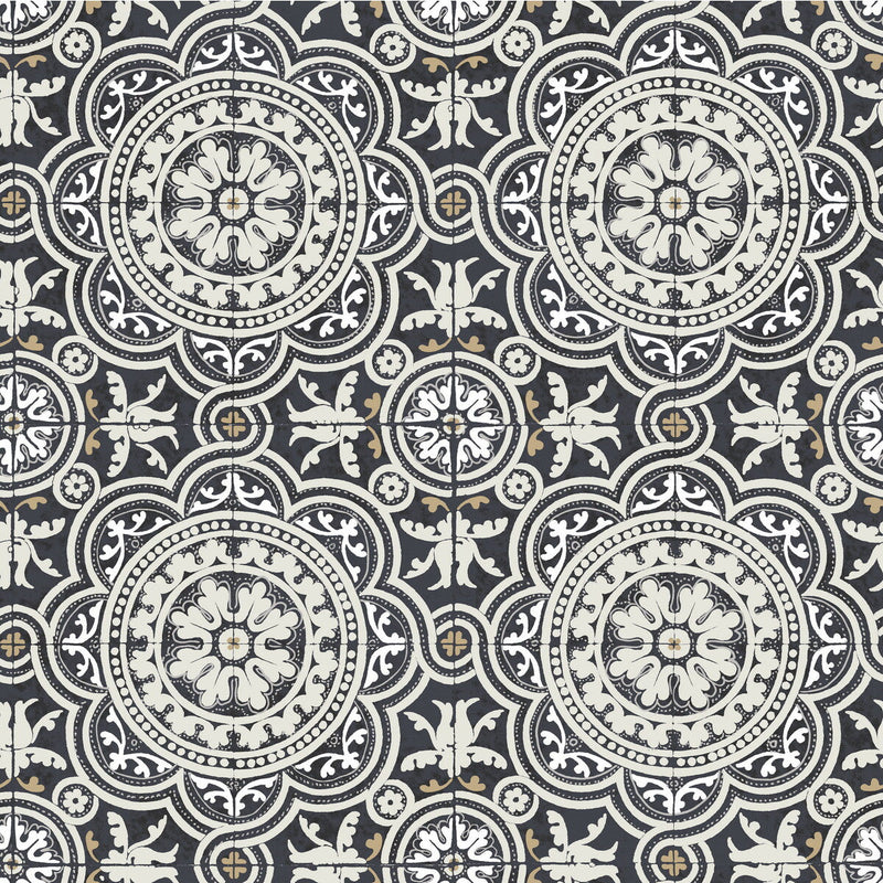 COLE & SON - PICCADILLY- BLACK AND WHITE - Wallcovering by the Roll BLACK AND WHITE