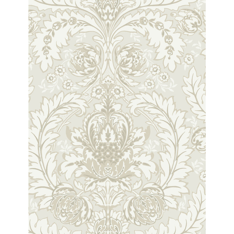COLE & SON - COLERIDGE- WHITE AND IVORY - Wallcovering by the Roll WHITE AND IVORY