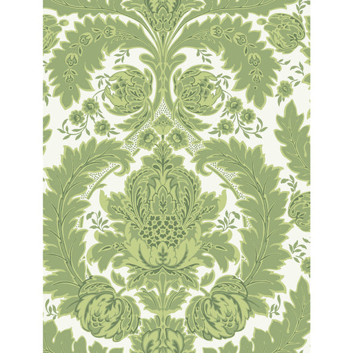 COLE & SON - COLERIDGE- GREEN AND IVORY - Wallcovering by the Roll GREEN AND IVORY