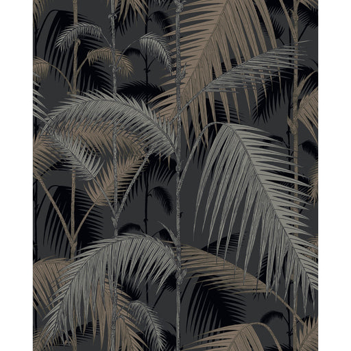COLE & SON - PALM JUNGLE- SILVER/BLACK - Wallcovering by the Roll SILVER/BLACK