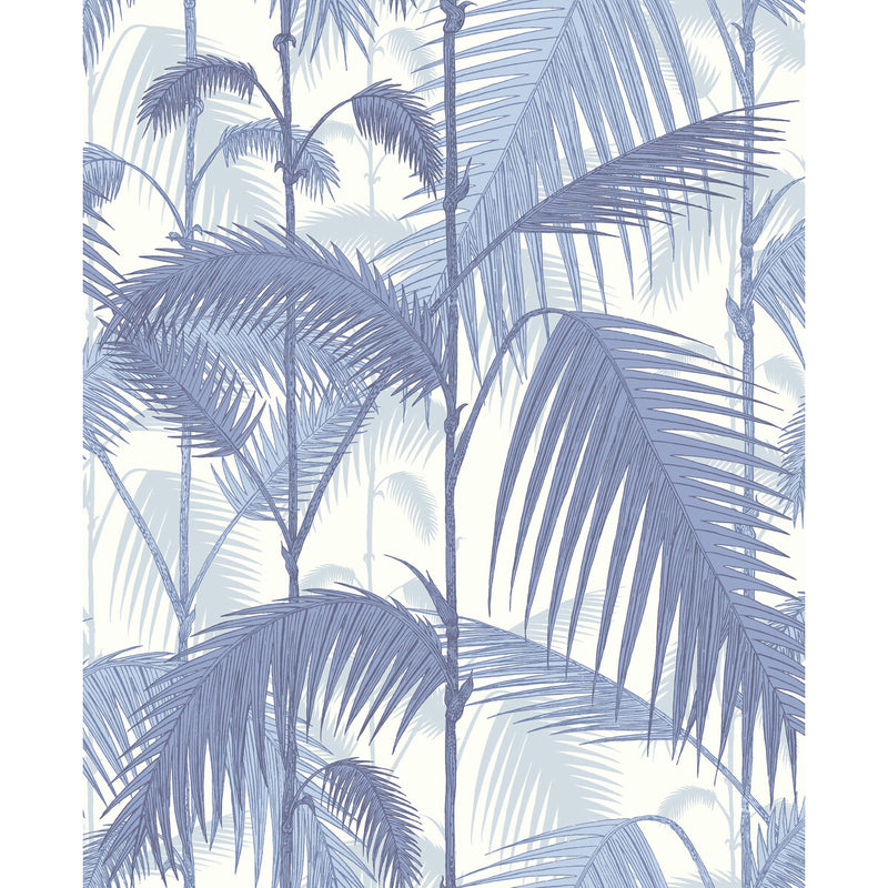 COLE & SON - PALM JUNGLE- BLUES/ WHITE - Wallcovering by the Roll BLUES/ WHITE