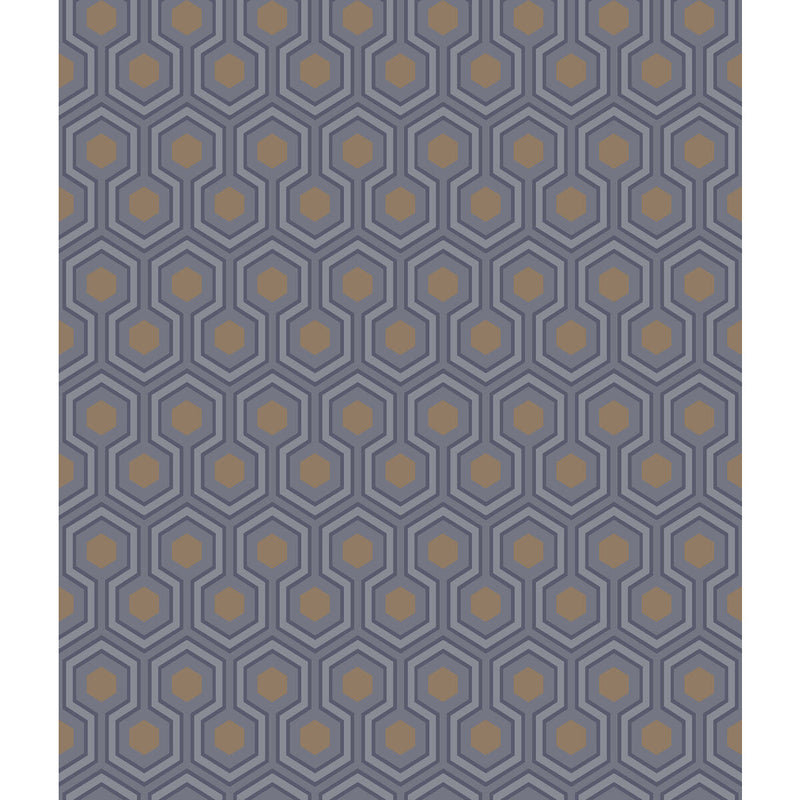 COLE & SON - HICKS HEXAGON- DK GRY/BRONZ - Wallcovering by the Roll DK GRY/BRONZ