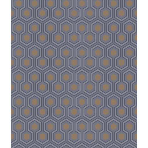 COLE & SON - HICKS HEXAGON- DK GRY/BRONZ - Wallcovering by the Roll DK GRY/BRONZ
