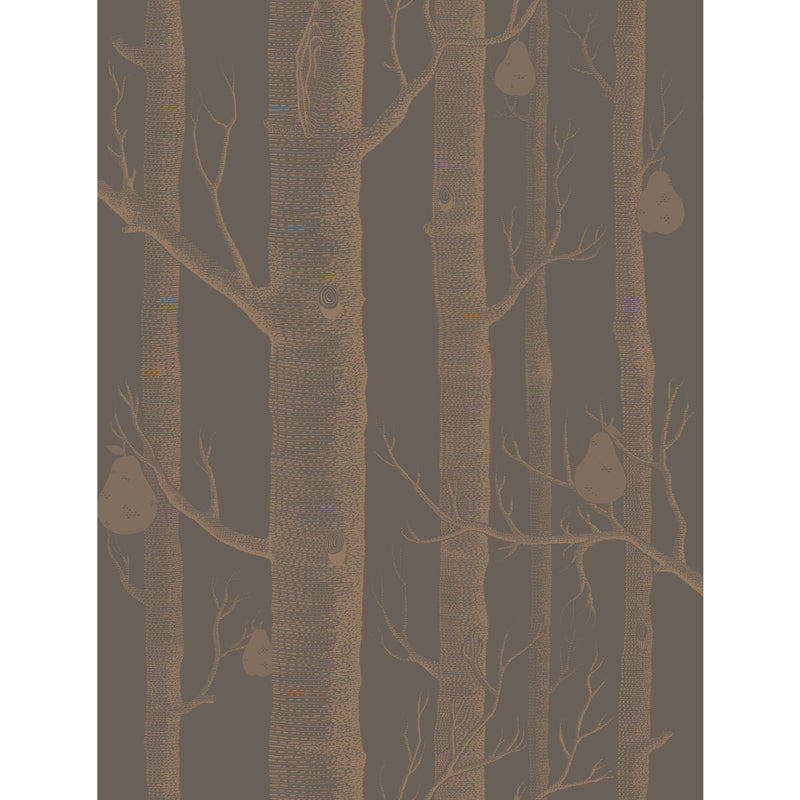 COLE & SON - WOODS & PEARS- BRONZE/BLACK - Wallcovering by the Roll BRONZE/BLACK