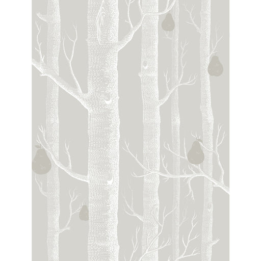 COLE & SON - WOODS & PEARS- GREY/WHT/SLVR - Wallcovering by the Roll GREY/WHT/SLVR