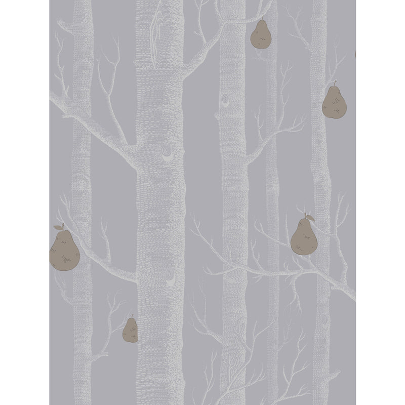 COLE & SON - WOODS & PEARS- SLATE/SILVER - Wallcovering by the Roll SLATE/SILVER