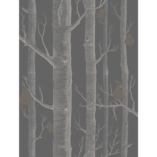 COLE & SON - WOODS & PEARS- GILVER/BLACK - Wallcovering by the Roll GILVER/BLACK