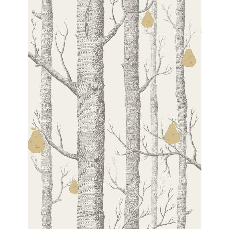 COLE & SON - WOODS & PEARS- CHARCL/LIN/GLD - Wallcovering by the Roll CHARCL/LIN/GLD