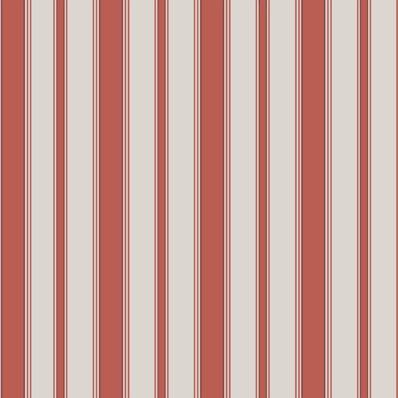 COLE & SON - CAMBRIDGE STRIPE- RED/SAND - Wallcovering by the Roll RED/SAND