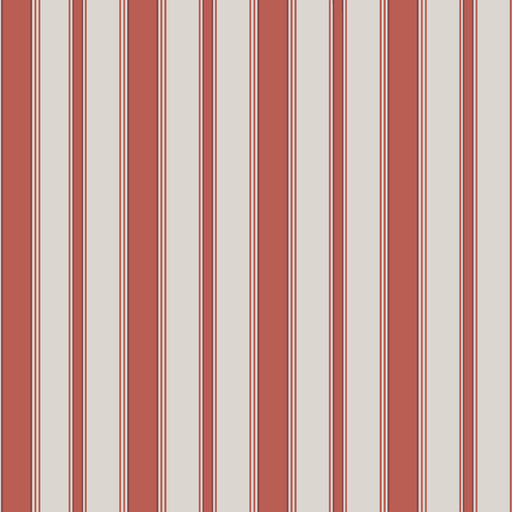 COLE & SON - CAMBRIDGE STRIPE- RED/SAND - Wallcovering by the Roll RED/SAND