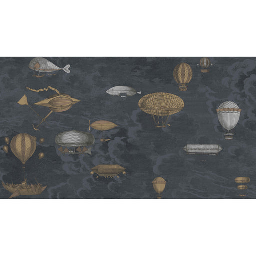 COLE & SON - MACCHINE VOLANTI- MIDNIGHT - Wallcovering by the EACH MIDNIGHT