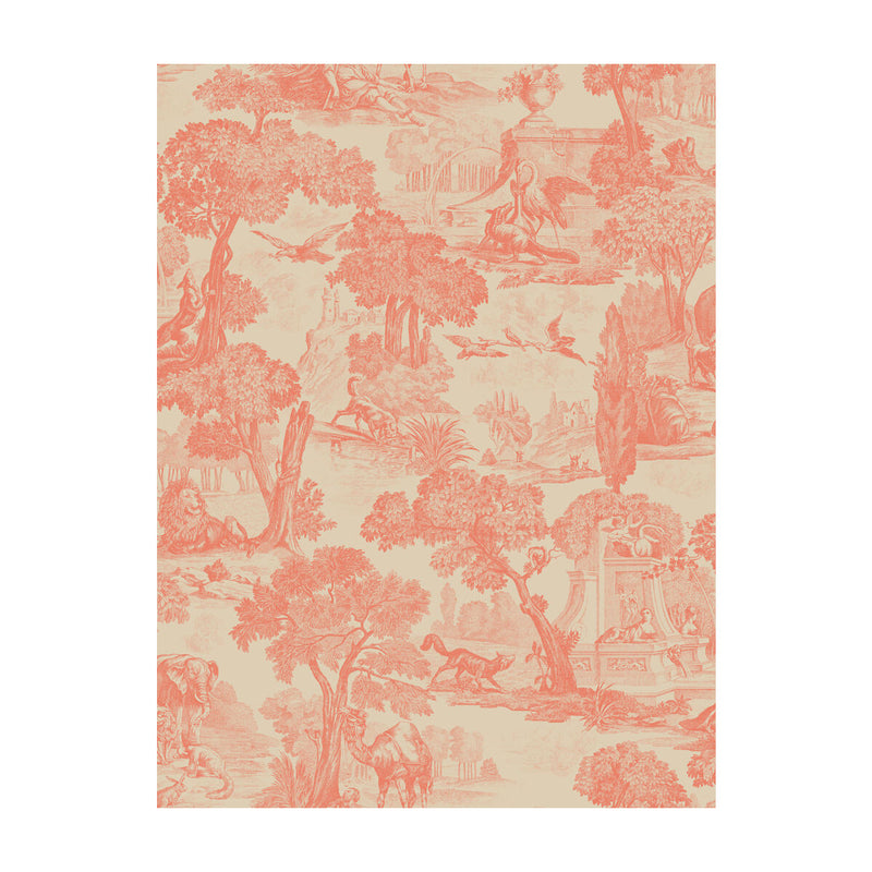 COLE & SON - VERSAILLES WP- CORAL - Wallcovering by the Roll CORAL