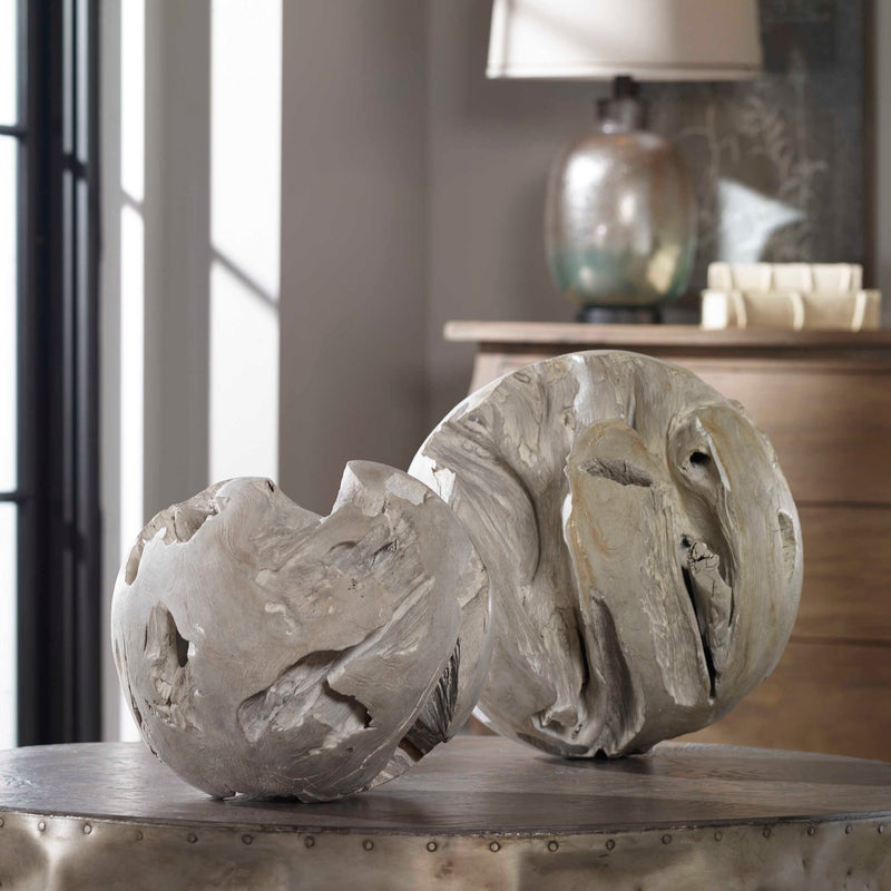 Uttermost Ermanno Teak Balls Set/2