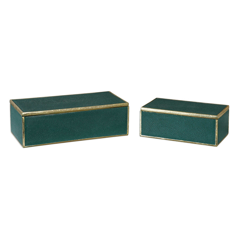 Uttermost Karis Emerald Green Boxes Set/2